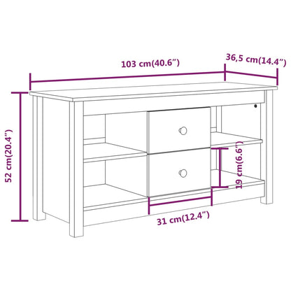 TV-Möbel Brun Honungsbrun TV-Bänk 103x36,5x52 cm massiv furu