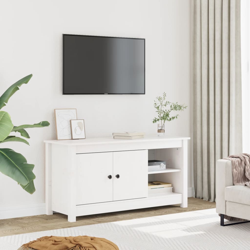 TV-Möbel Vit TV-Bänk 103x36,5x52 cm massiv furu