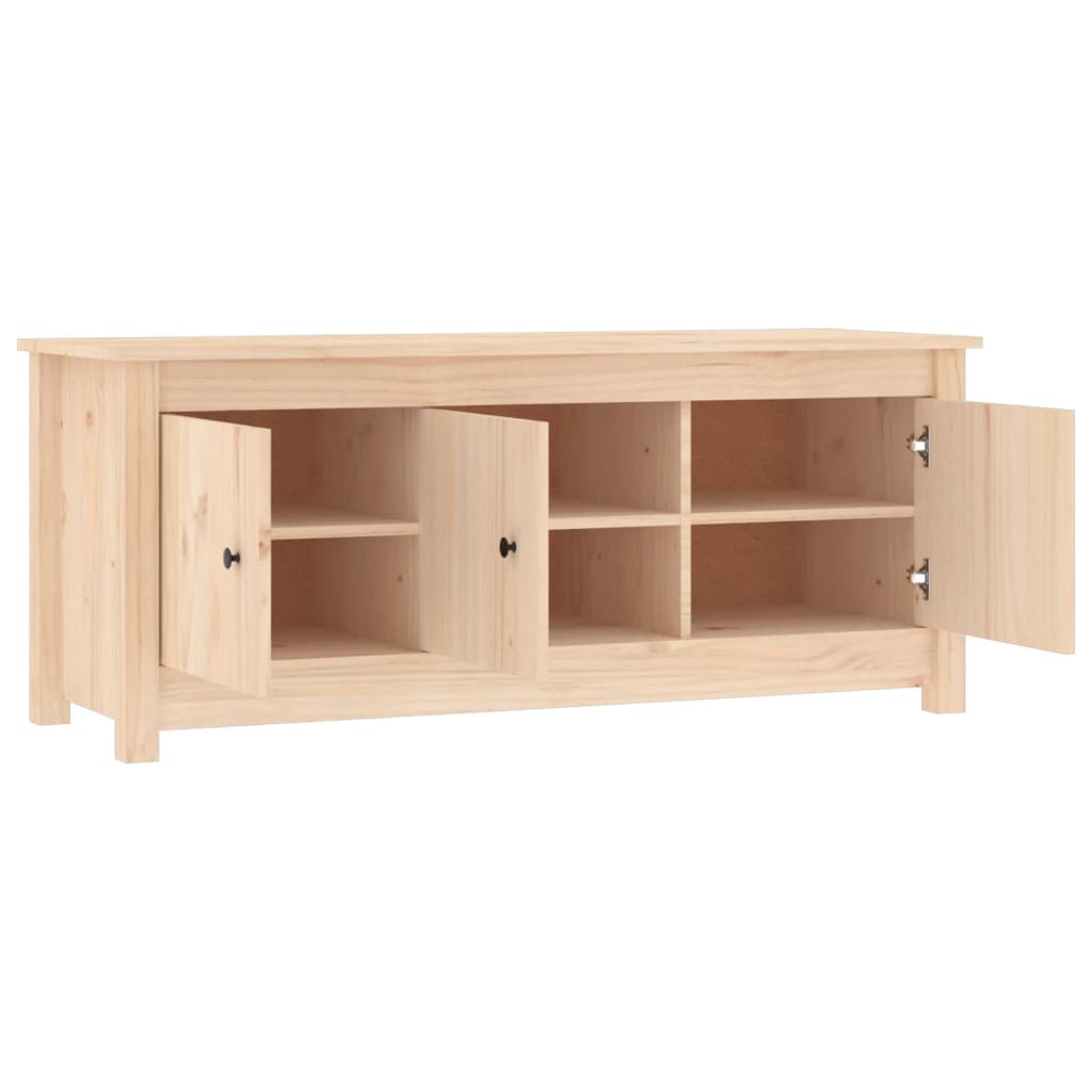 Skoställ Trä Skoskåp 110x38x45,5 cm massiv furu