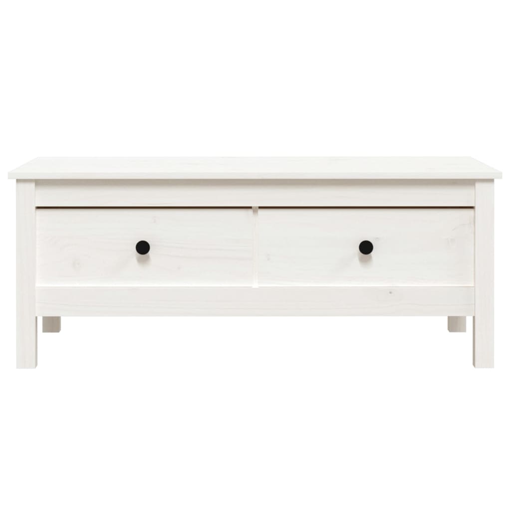 Soffbord vit 100x50x40 cm massiv furu