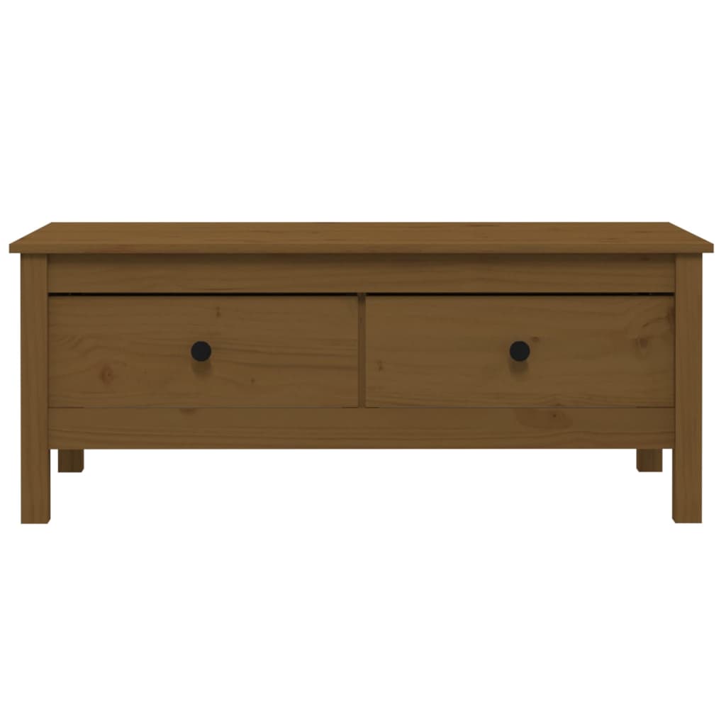 Soffbord Trä Honungsbrun 100x50x40 cm massiv furu