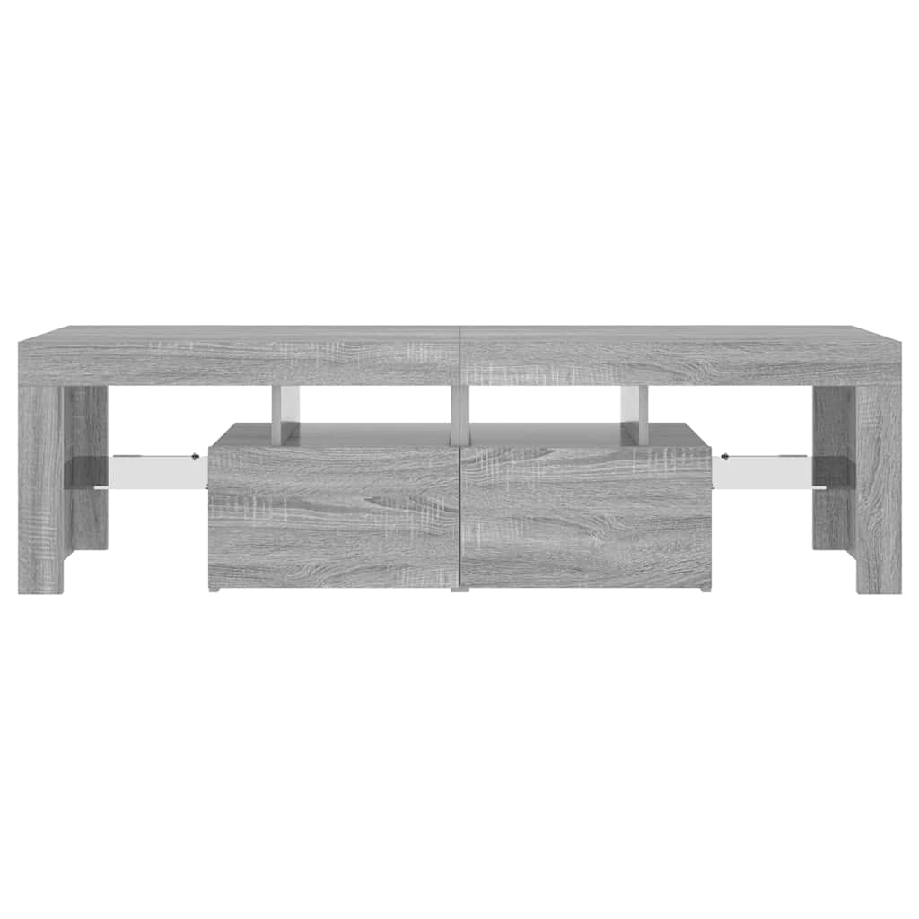 TV-Möbel Sonoma Grå TV-Bänk LED 140x36,5x40 cm