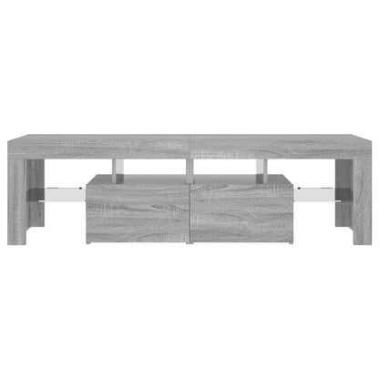 TV-Möbel Sonoma Grå TV-Bänk LED 140x36,5x40 cm