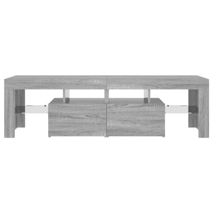 TV-Möbel Sonoma Grå TV-Bänk LED 140x36,5x40 cm