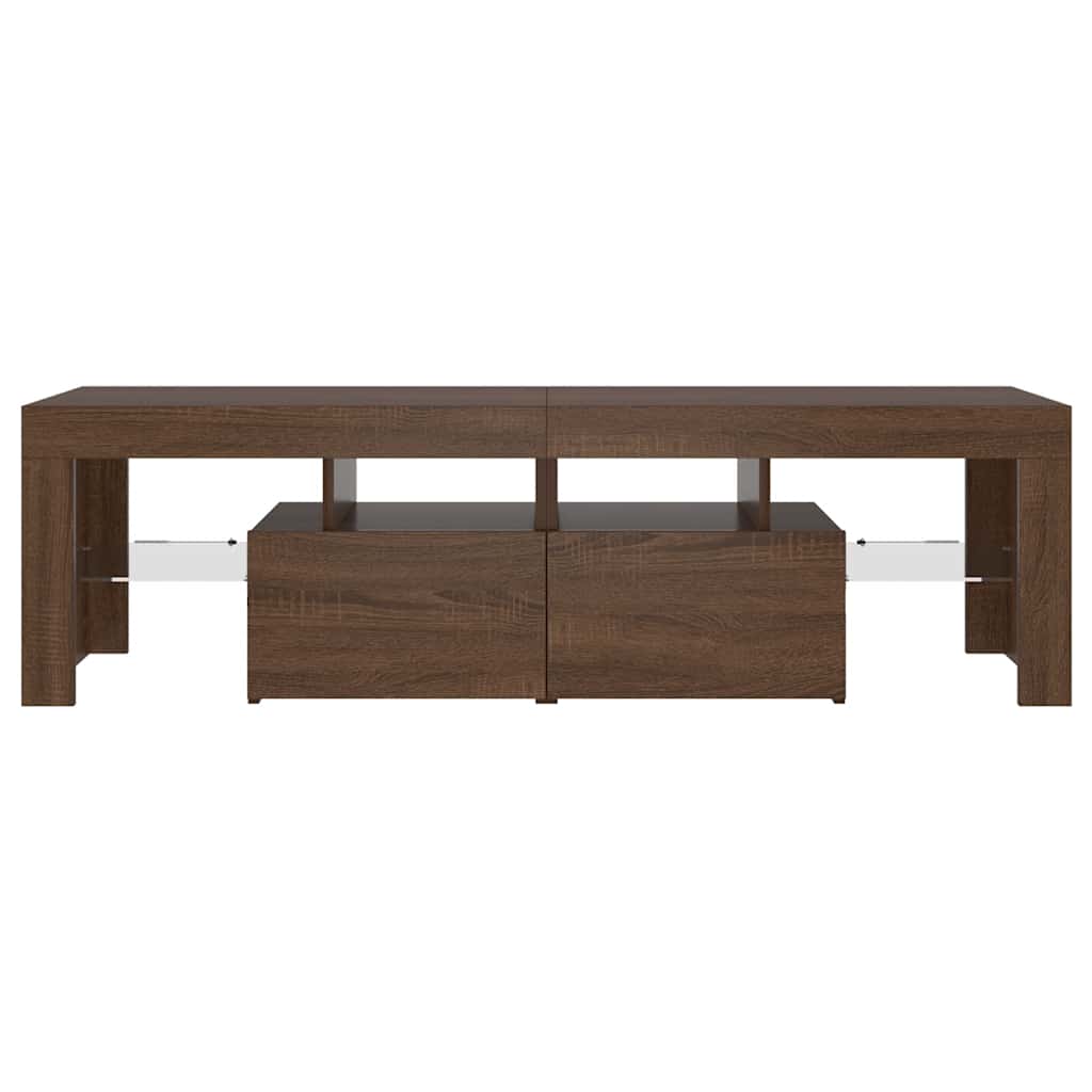 TV-Möbel Brun Ek TV-Bänk LED 140x36,5x40 cm
