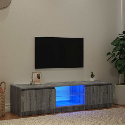 TV-Möbel Sonoma Grå TV-Bänk LED 140x40x36 cm