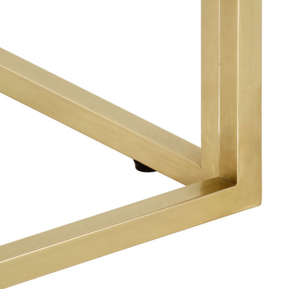 Soffbord DIV. guld rostfritt stål och härdat glas