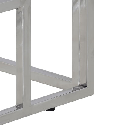 Avlastningsbord Konsollbord DIV. silver rostfritt stål och massivt trä