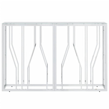 Avlastningsbord Konsollbord DIV. 110x30x70 cm rostfritt stål och glas