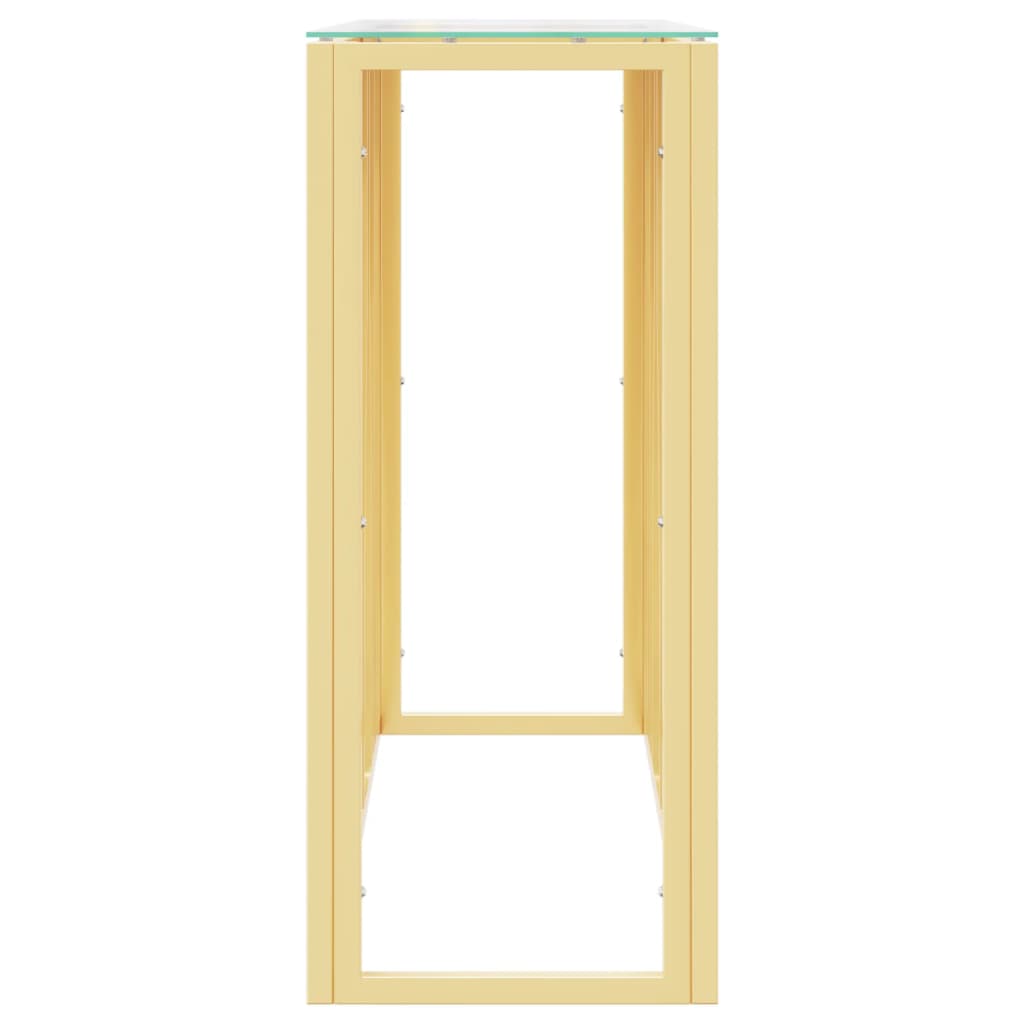 Avlastningsbord Konsollbord DIV. 110x30x70 cm rostfritt stål och glas