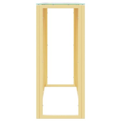 Avlastningsbord Konsollbord DIV. 110x30x70 cm rostfritt stål och glas