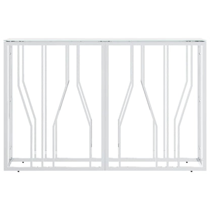 Avlastningsbord Konsollbord DIV. silver 110x30x70 cm rostfritt stål och glas