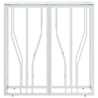 Avlastningsbord Konsollbord DIV. 70x30x70 cm rostfritt stål och glas