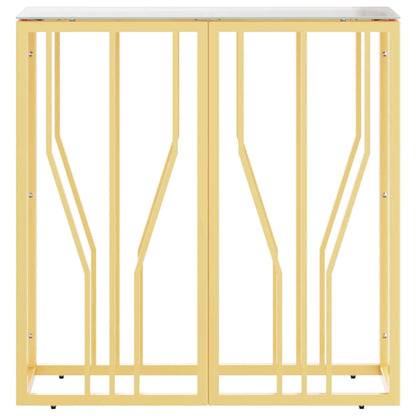 Avlastningsbord Konsollbord DIV. guld 70x30x70 cm rostfritt stål och glas