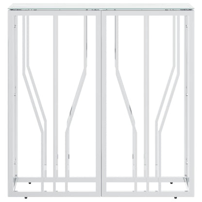 Avlastningsbord Konsollbord DIV. silver 70x30x70 cm rostfritt stål och glas