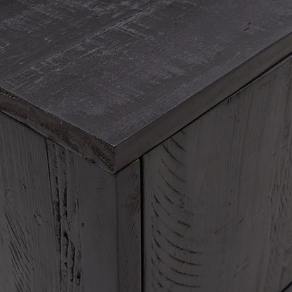 TV-Möbel Svart TV-Bänk 110x35x48 cm massiv furu