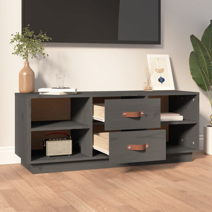 TV-Möbel Grå TV-Bänk 100x34x40 cm massiv furu