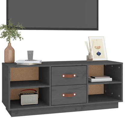 TV-Möbel Grå TV-Bänk 100x34x40 cm massiv furu