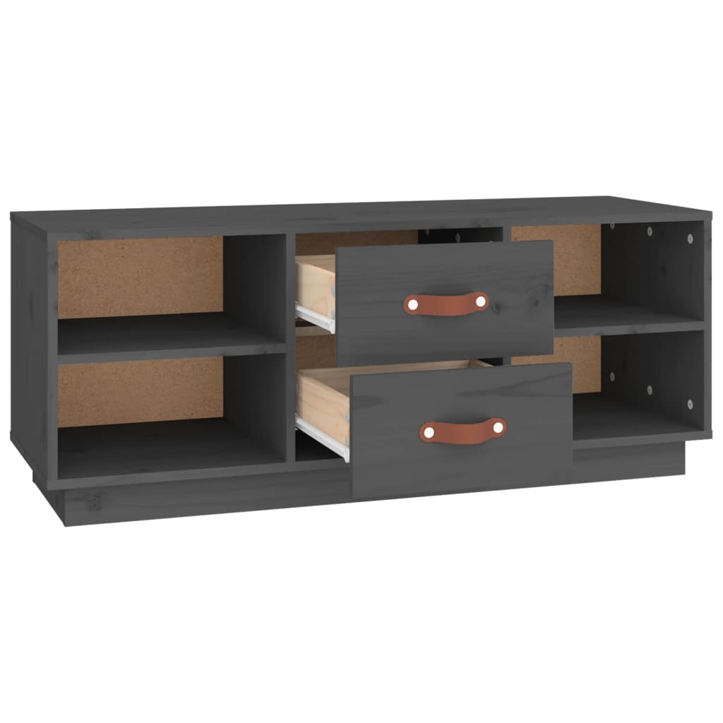TV-Möbel Grå TV-Bänk 100x34x40 cm massiv furu