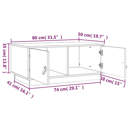 Soffbord Trä 80x50x35 cm massiv furu