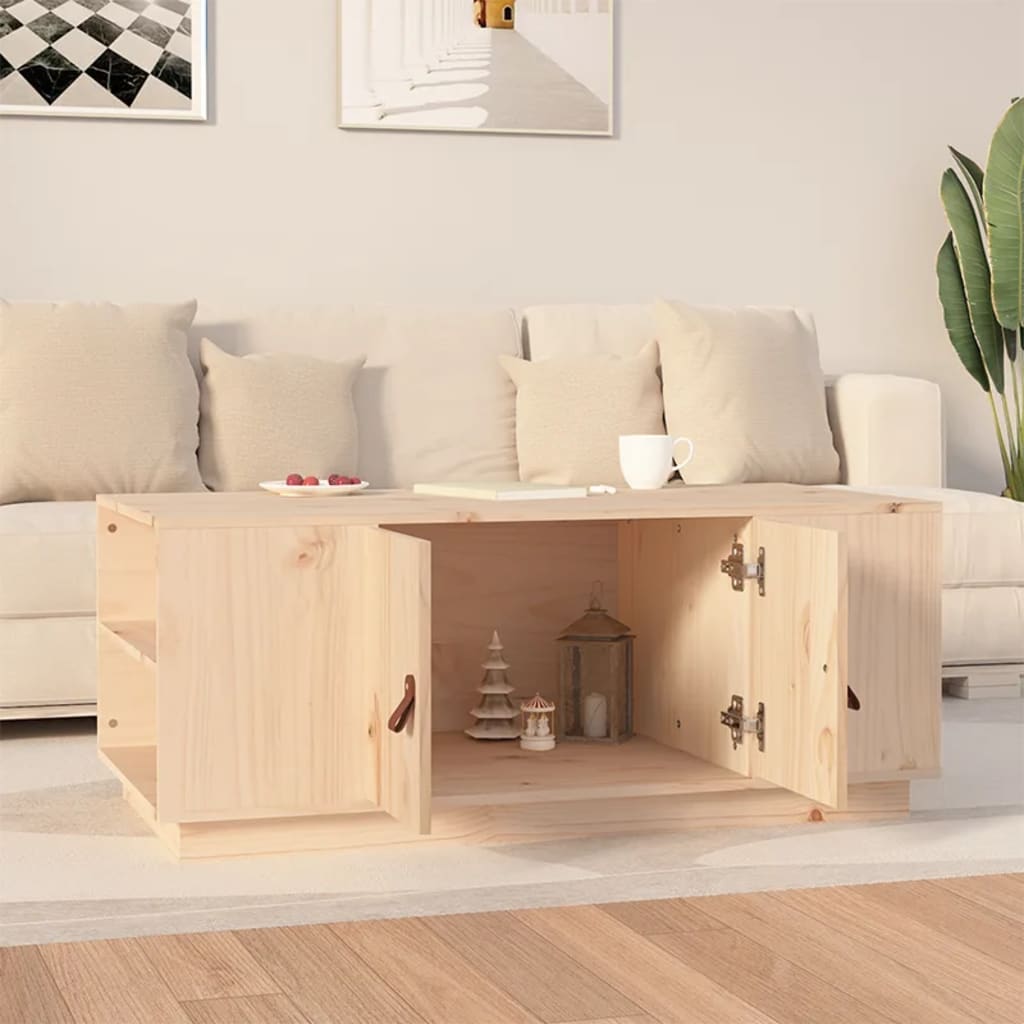 Soffbord Trä 100x50x41 cm massivt furu