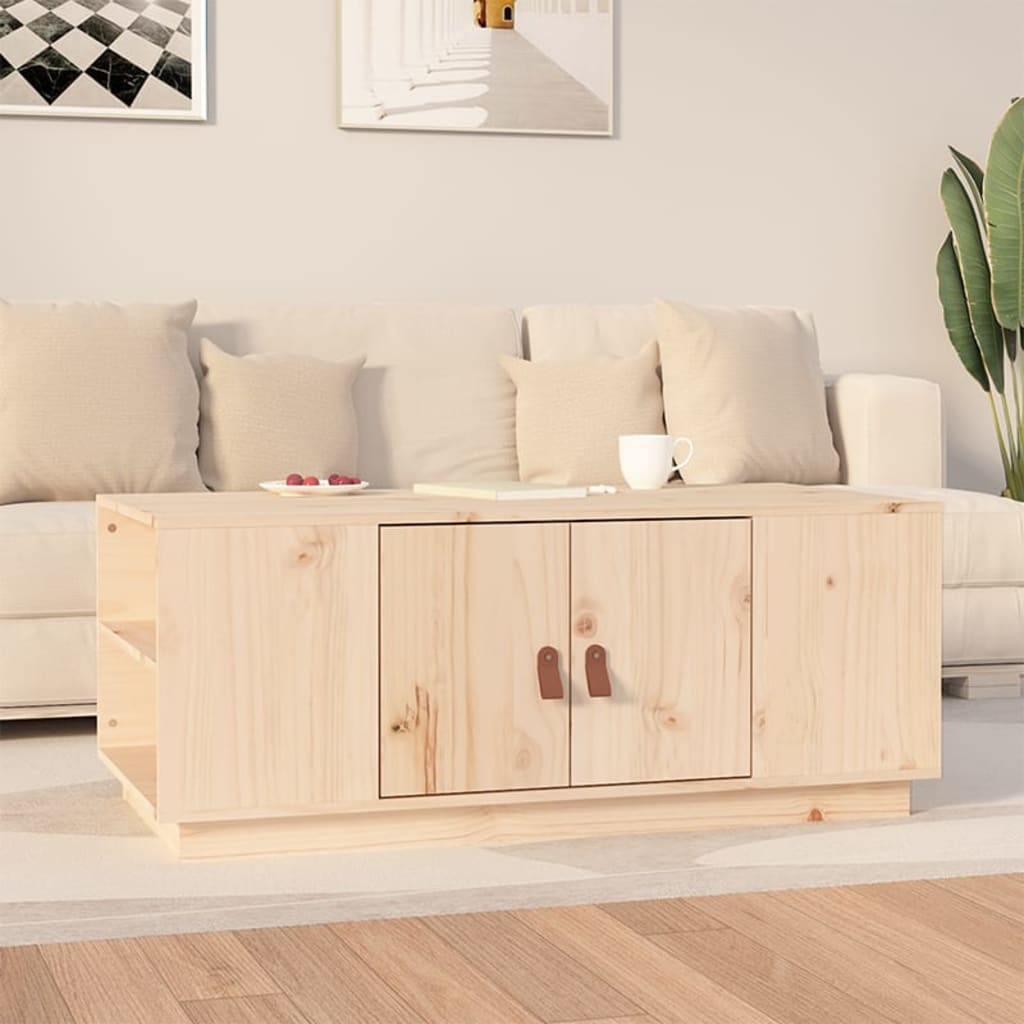 Soffbord Trä 100x50x41 cm massivt furu