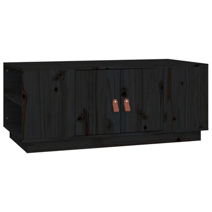Soffbord Svart 100x50x41 cm massiv furu