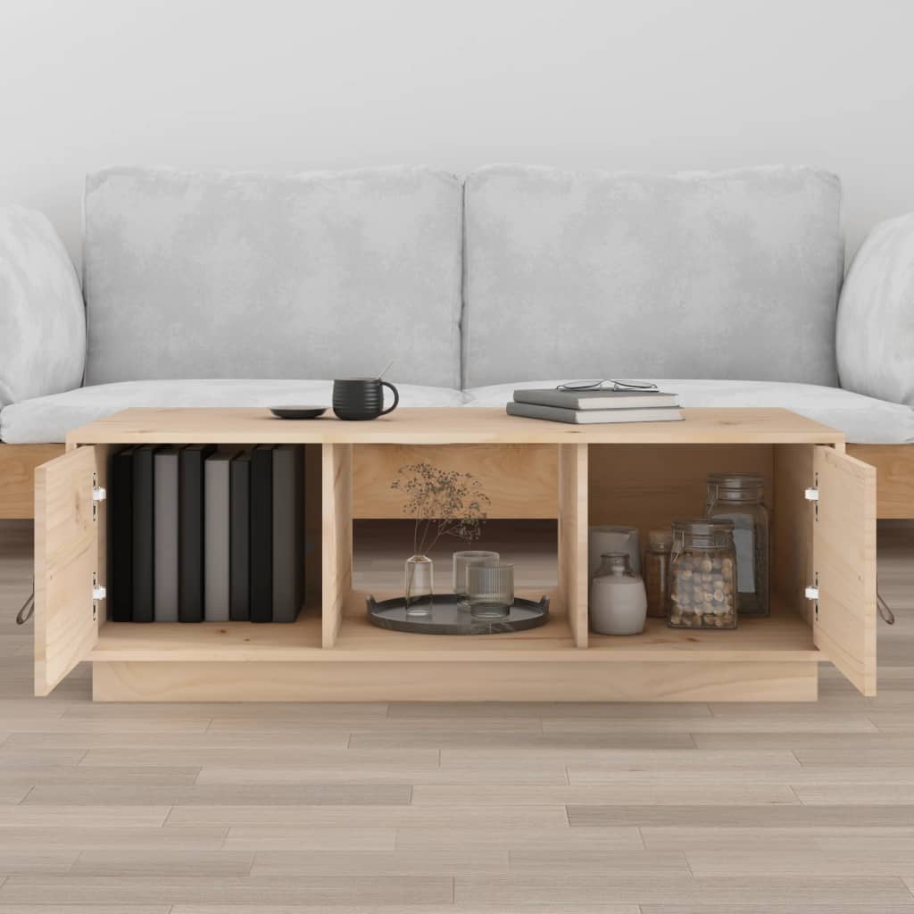 Soffbord Trä 100x50x35 cm massiv furu