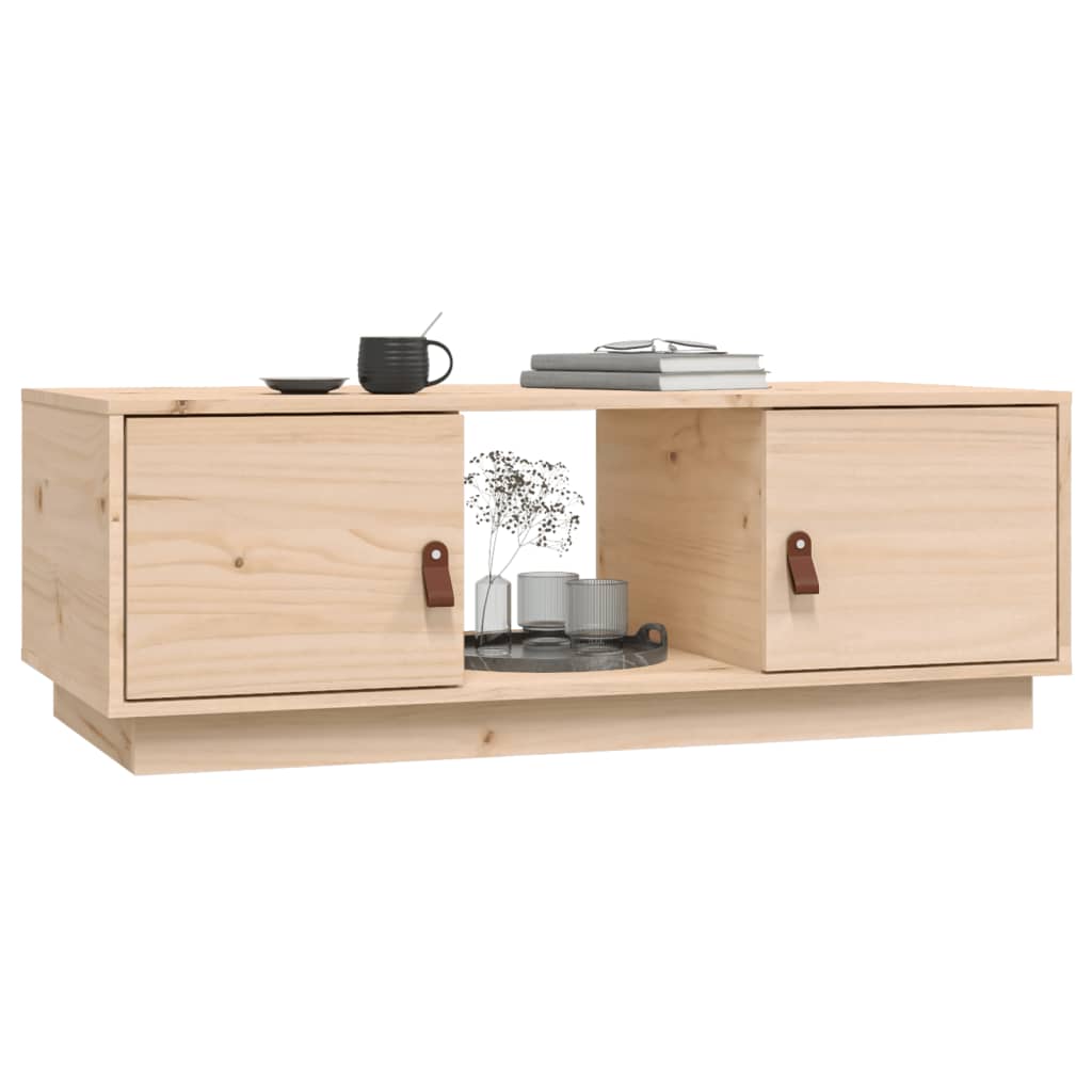 Soffbord Trä 100x50x35 cm massiv furu