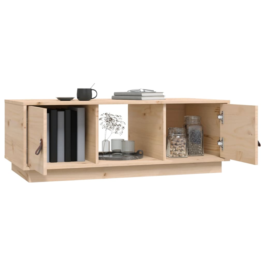 Soffbord Trä 100x50x35 cm massiv furu