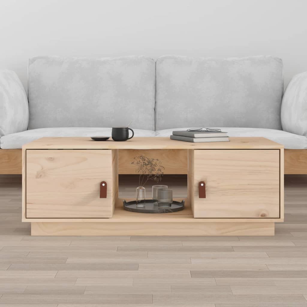 Soffbord Trä 100x50x35 cm massiv furu