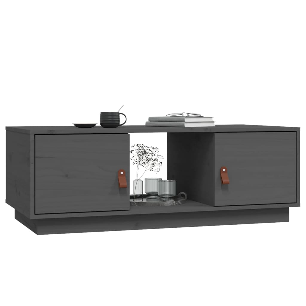 Soffbord Grå 100x50x35 cm massiv furu