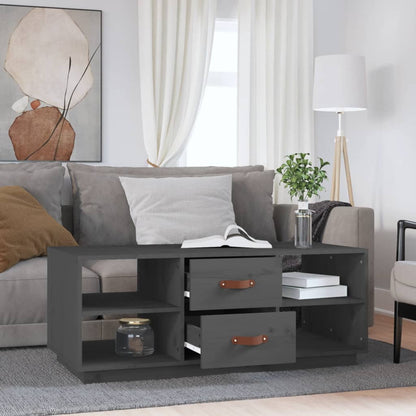 Soffbord Grå 100x50x41 cm massiv furu