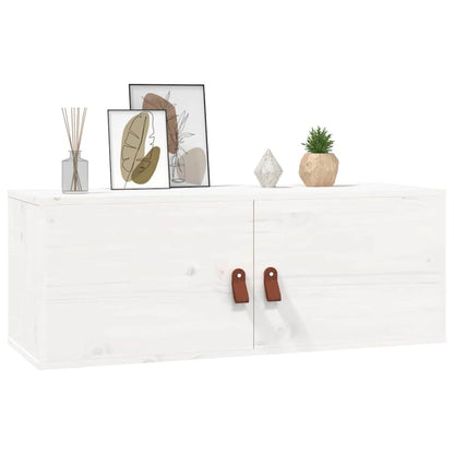 Väggskåp vit 80x30x30 cm massiv furu