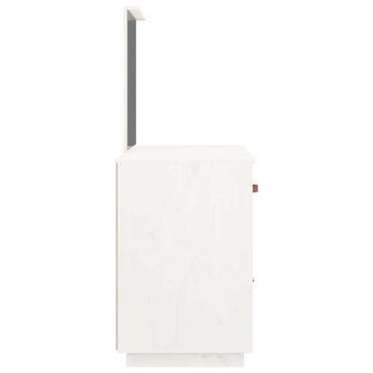 Sminkbord Vit 95x50x134 cm massiv furu