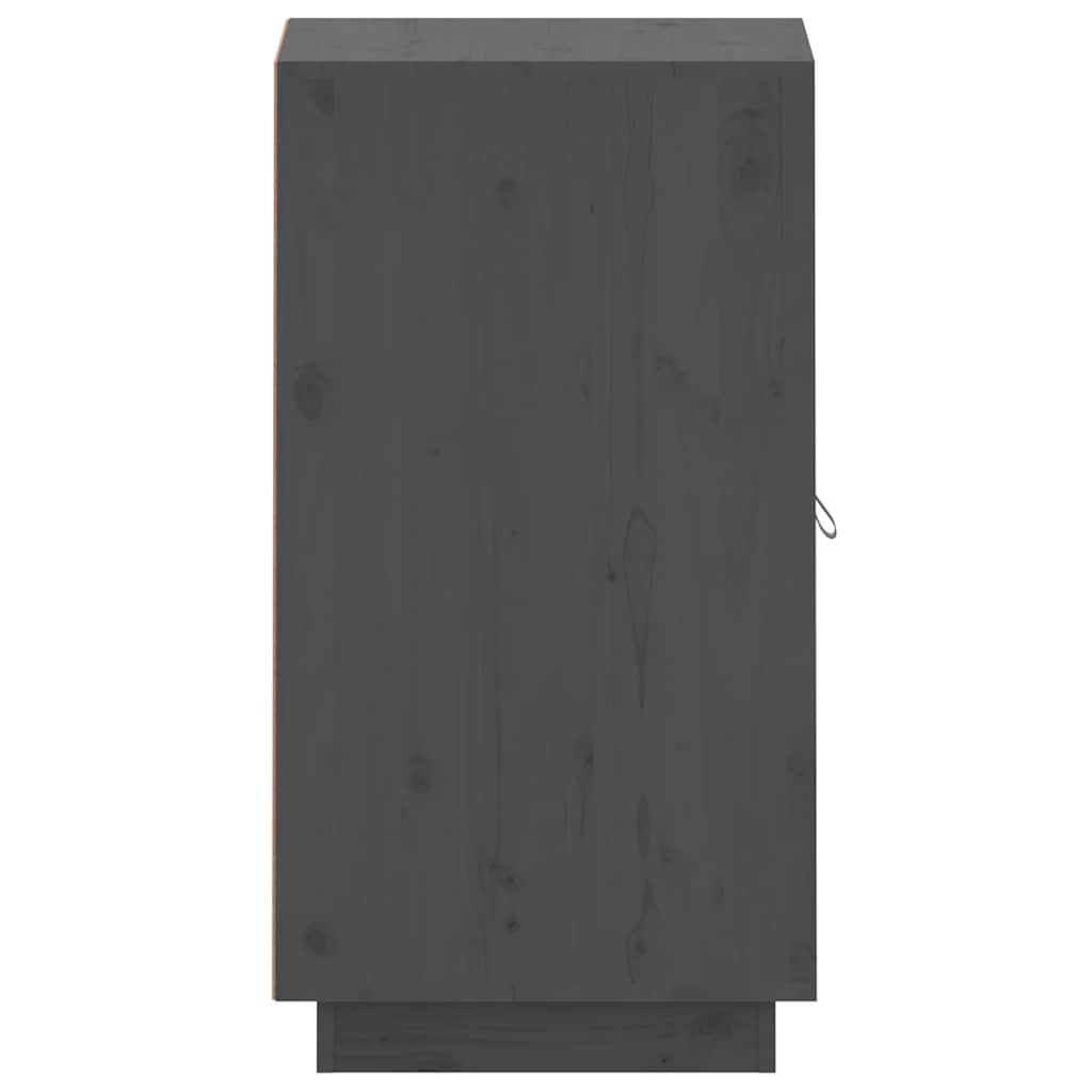 Skänk Grå 34x40x75 cm massiv furu