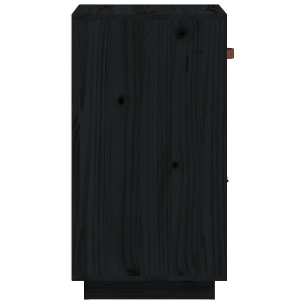 Skänk Svart 34x40x75 cm massiv furu