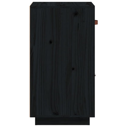 Skänk Svart 34x40x75 cm massiv furu