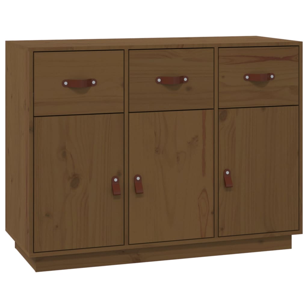Skänk Brun Honungbrun 100x40x75 cm massiv furu