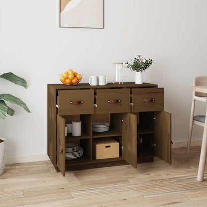 Skänk Brun Honungbrun 100x40x75 cm massiv furu