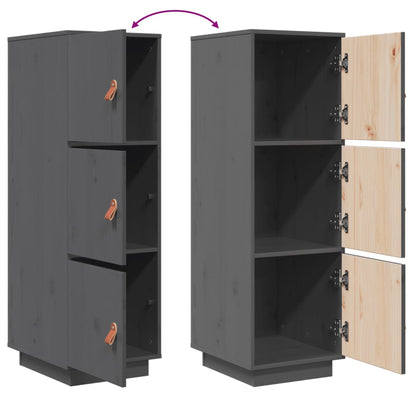 Skåp Grå 34x40x108,5 cm massiv furu