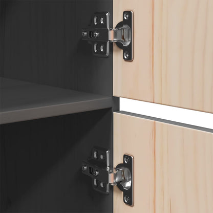 Skåp Grå 34x40x108,5 cm massiv furu