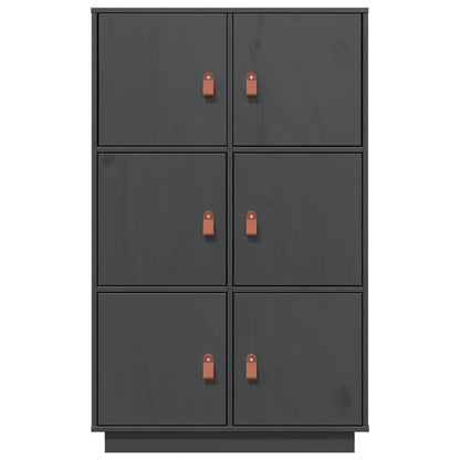 Skåp Grå 67x40x108,5 cm massiv furu