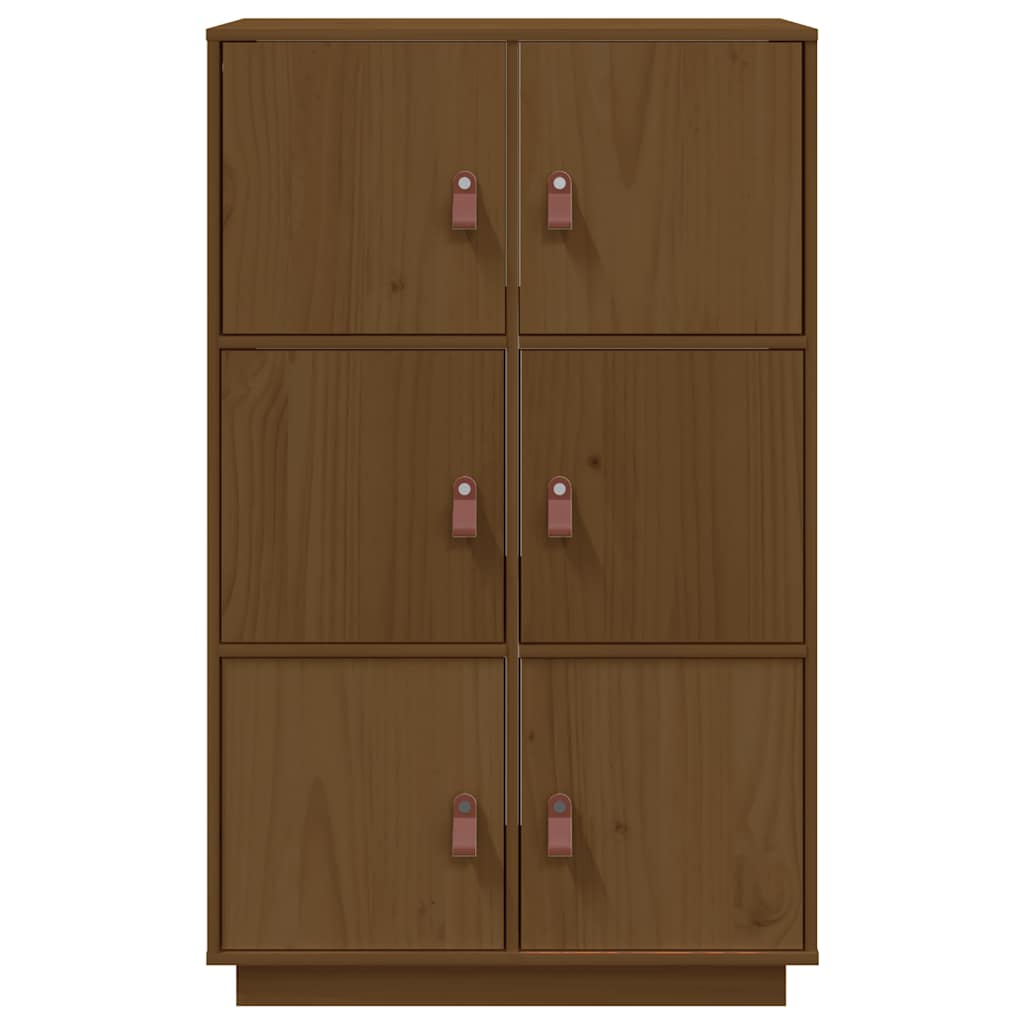 Vitrinskåp Honungsbrun 67x40x108,5 cm massiv furu