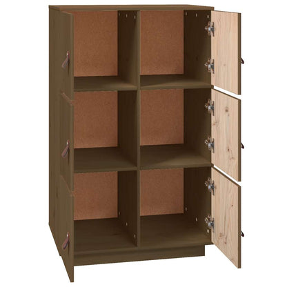 Vitrinskåp Honungsbrun 67x40x108,5 cm massiv furu