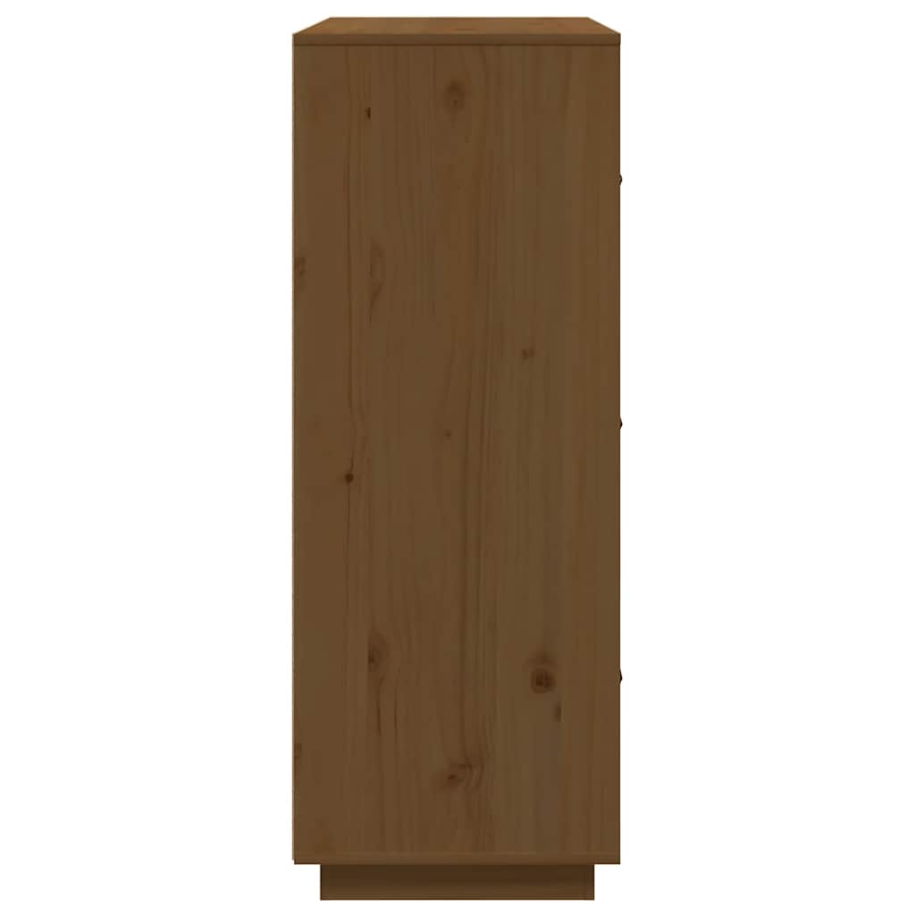 Vitrinskåp Honungsbrun 67x40x108,5 cm massiv furu