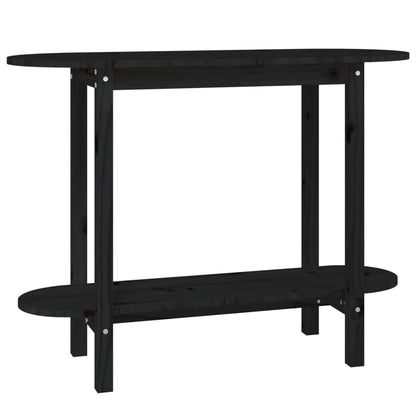 Avlastningsbord Konsollbord Svart 110x40x80 cm massiv furu
