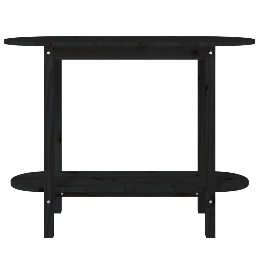 Avlastningsbord Konsollbord Svart 110x40x80 cm massiv furu