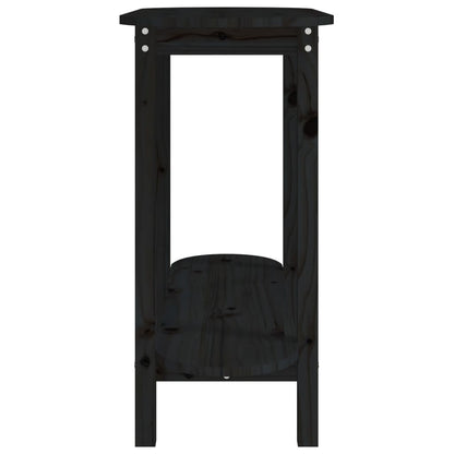Avlastningsbord Konsollbord Svart 110x40x80 cm massiv furu