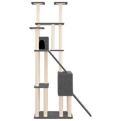 Kattmöbel Klösträd med sisalpelare mörkgrå 190 cm